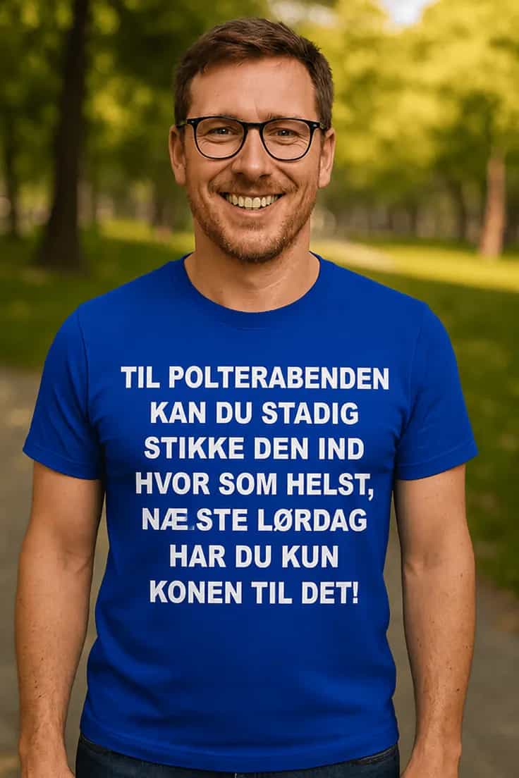 Sjov t-shirt Polterabend med fræk joke