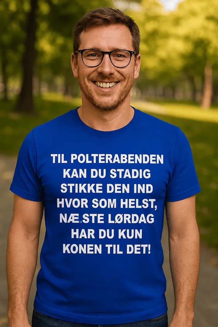 Sjov t-shirt Polterabend med fræk joke