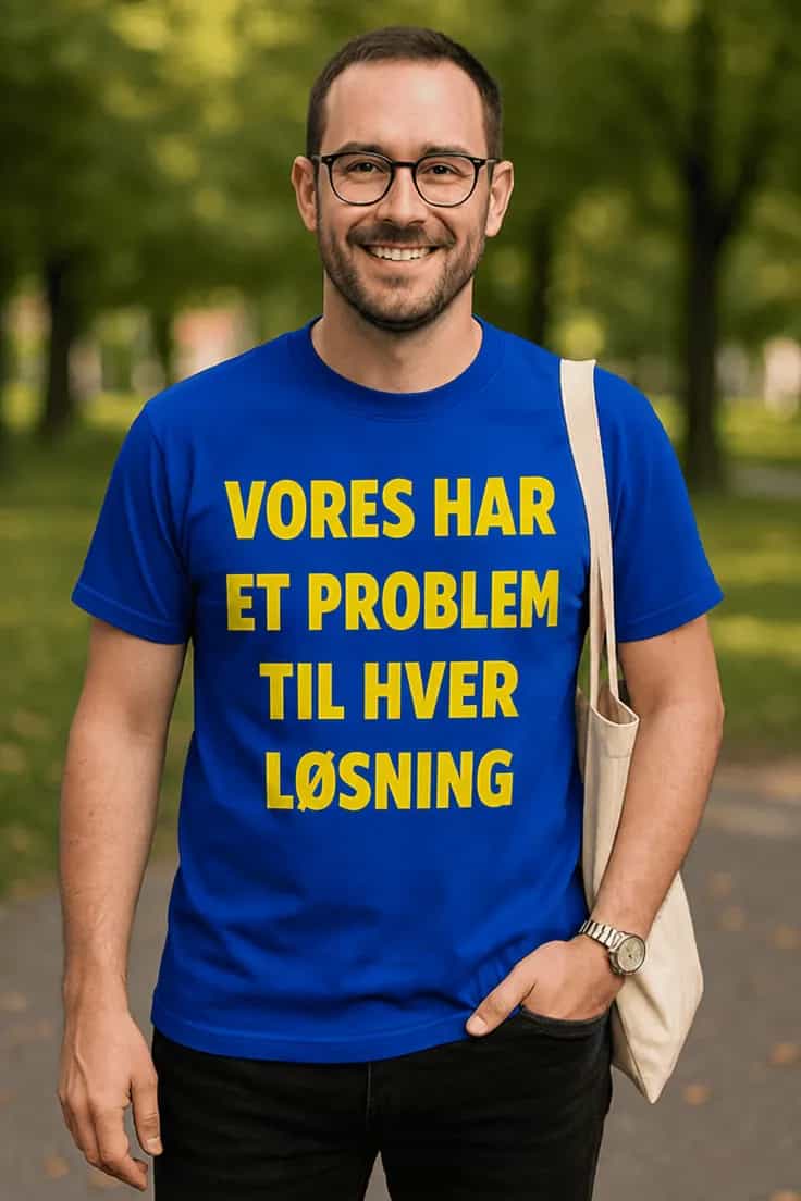 Sjov t-shirt Problem til hver løsning | VORES HAR