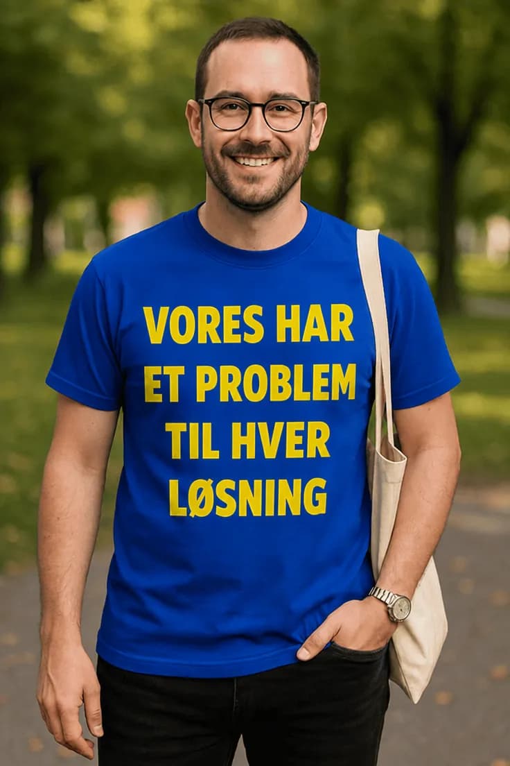 Sjov t-shirt Problem til hver løsning | VORES HAR