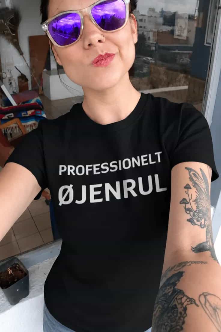 Sjov t-shirt professionelt øjenrul – PROFESSIONELT