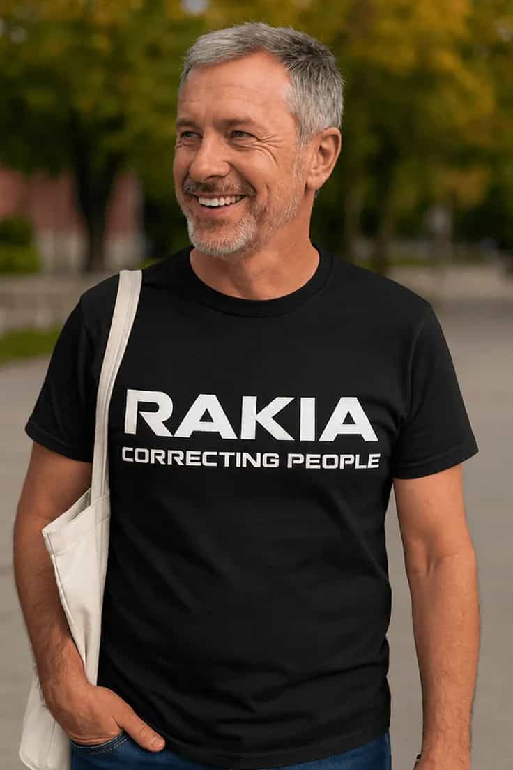 Sjov t-shirt Rakia retter folk – RAKIA CORRECTING PEOPLE