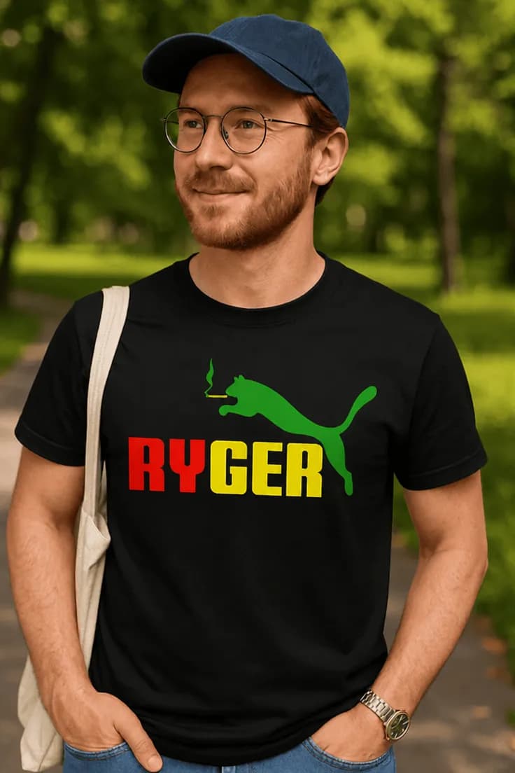 Sjov t-shirt Rasta ryger – RYGER