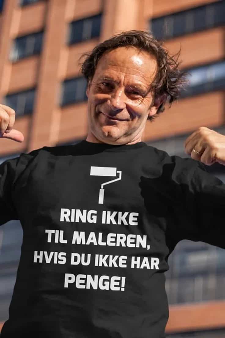 Sjov t-shirt Ring ikke til maleren