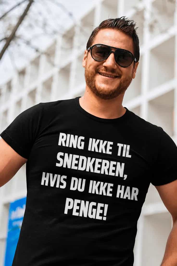 Sjov t-shirt Ring ikke til snedkeren