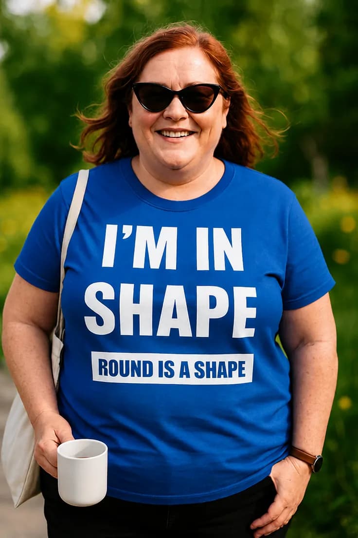 Sjov t-shirt Rund er også en form