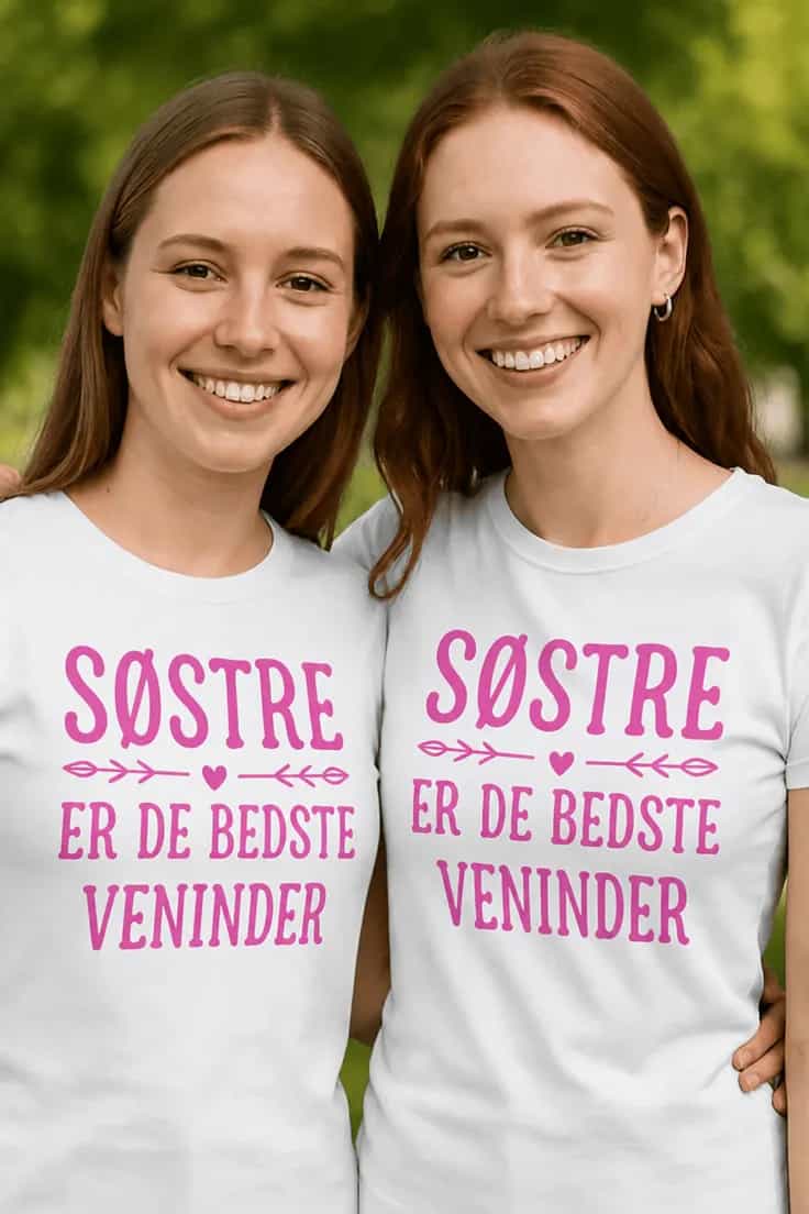 Sjov t-shirt Søstre er bedste veninder | SØSTRE