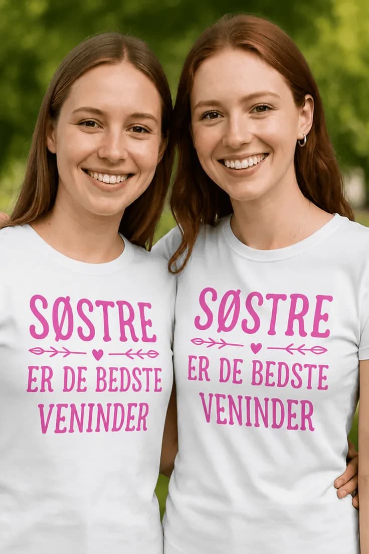 Sjov t-shirt Søstre er bedste veninder | SØSTRE