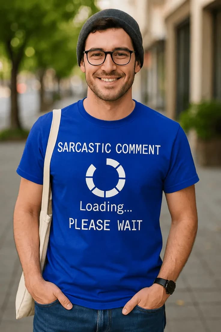Sjov t-shirt Sarkastisk kommentar indlæses