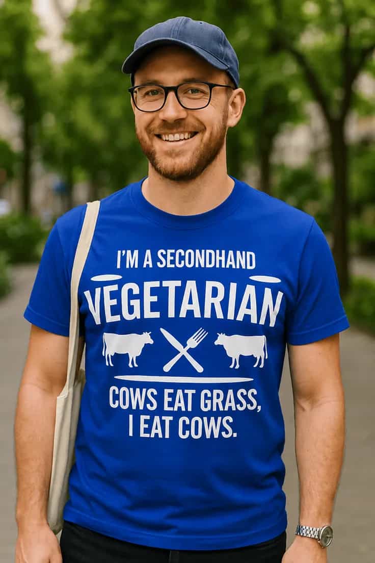 Sjov t-shirt Secondhand vegetar - I'M A SECONDHAND VE