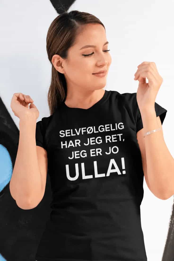 Sjov t-shirt selvfølgelig har jeg ret med navn