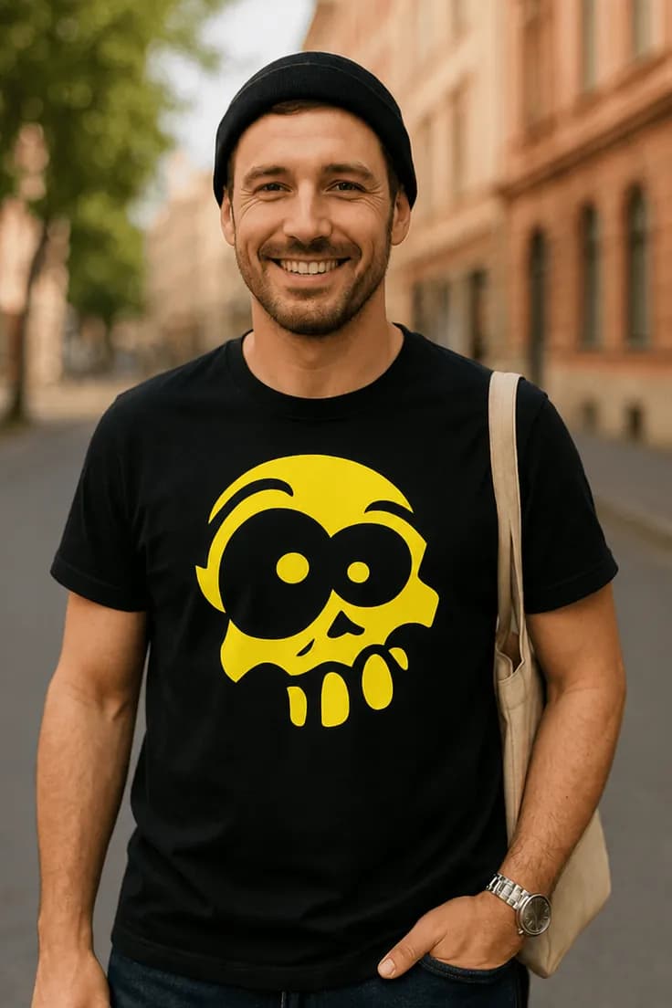 Sjov t-shirt Sjovt kranie