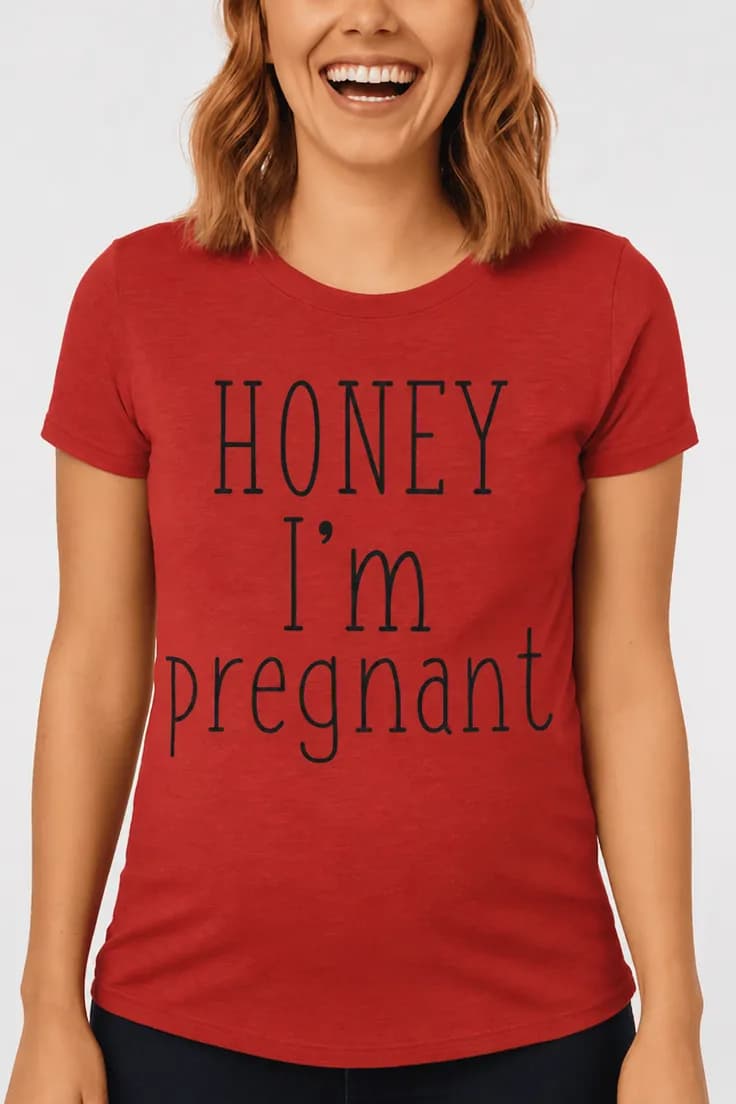 Sjov t-shirt Skat jeg er gravid - HONEY I'm pregnant
