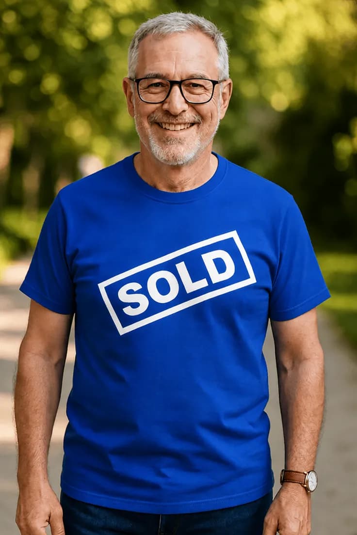 Sjov t-shirt Sold - SOLD