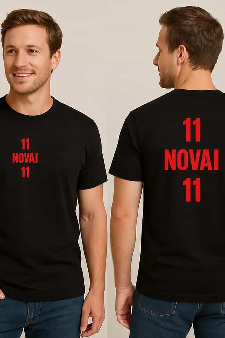 Sjov t-shirt sportsdres med navn - 11 NOVAI 11