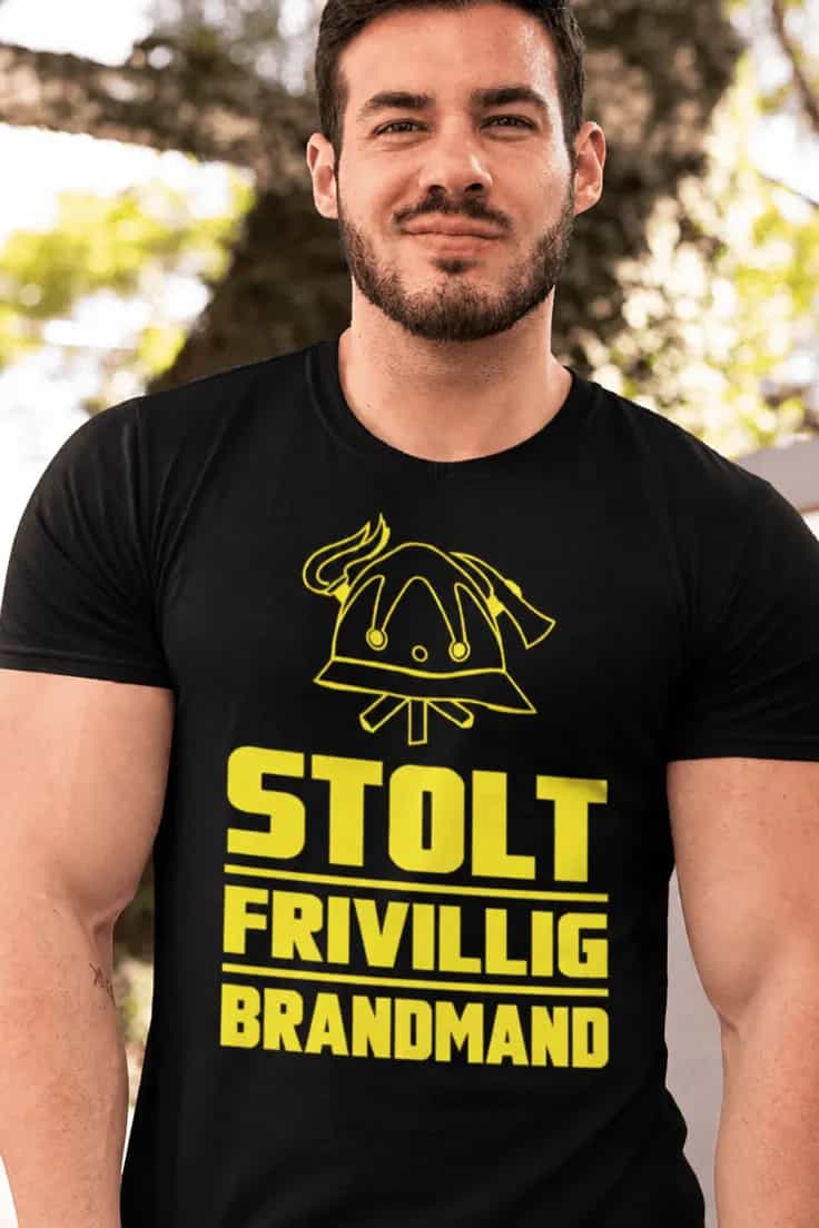 T-shirt Stolt frivillig brandmand til kvinder og mænd