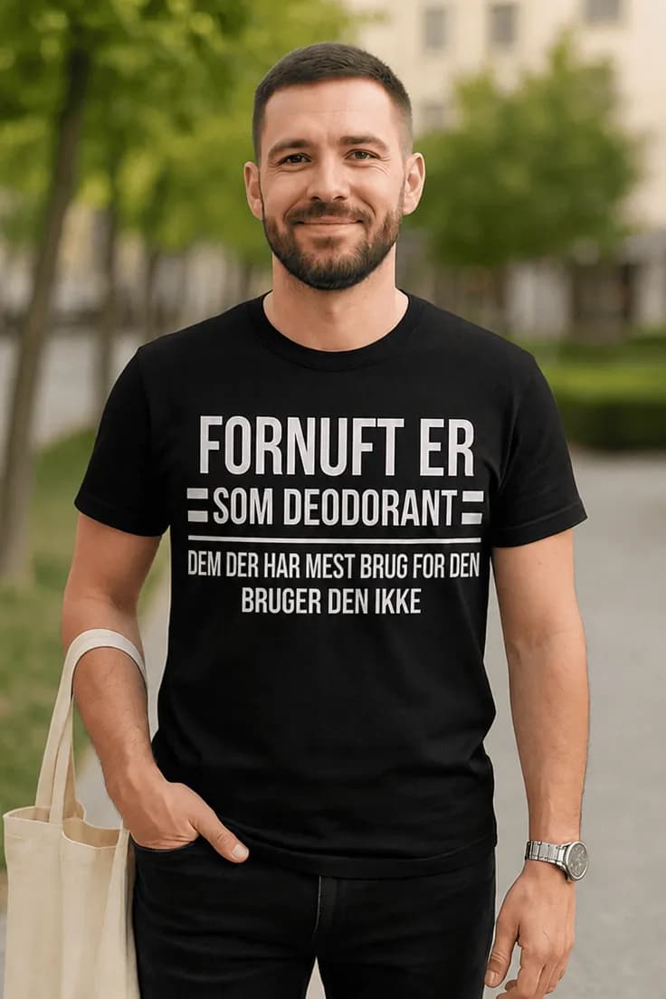 Sjov t-shirt Sund fornuft som deodorant