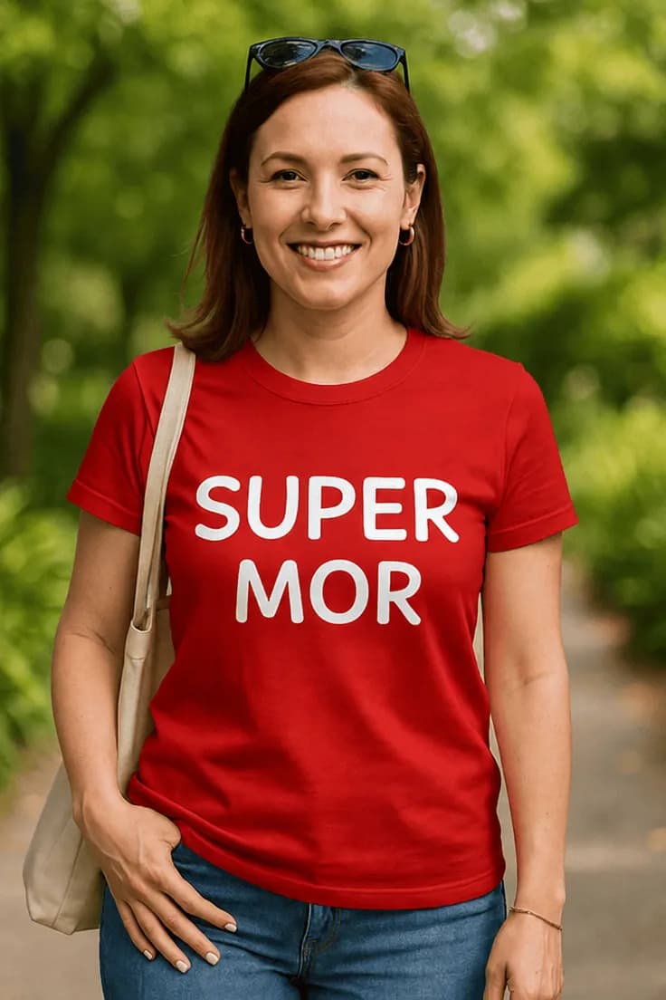 Sjov t-shirt Super mor – SUPER MOR