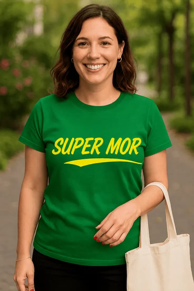 Sjov t-shirt Super mor - SUPER MOR