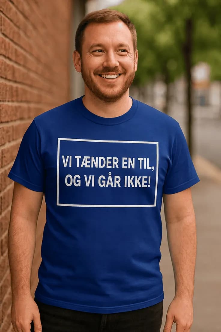 Sjov t-shirt Tænder en til – VI TÆNDER EN TIL,