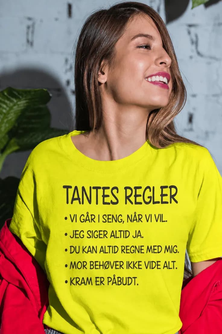 Sjov t-shirt Tantes regler – TANTES REGLER