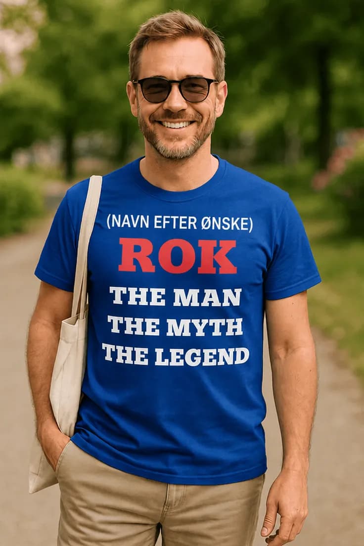 Sjov t-shirt The man myth legend med navn