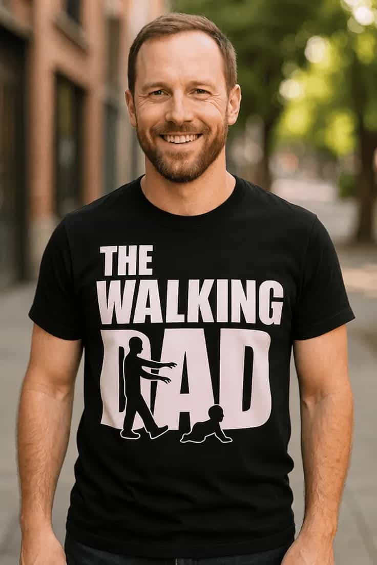 Sjov t-shirt The walking dad – THE WALKING GAD