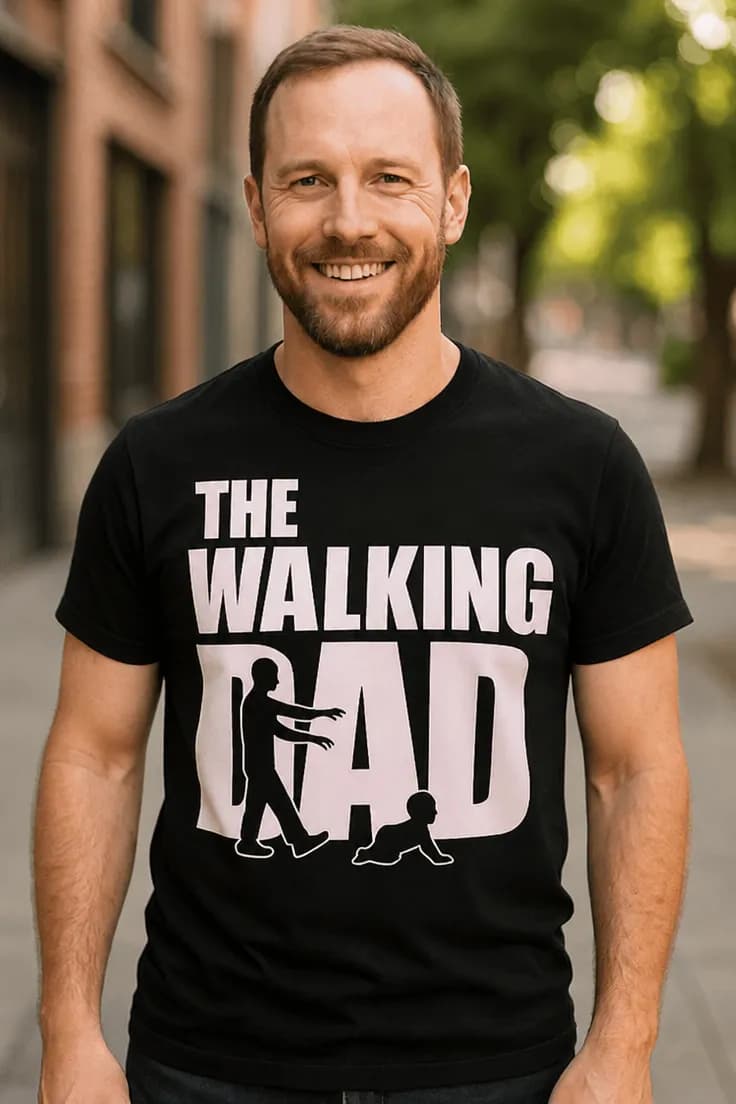 Sjov t-shirt The walking dad – THE WALKING GAD