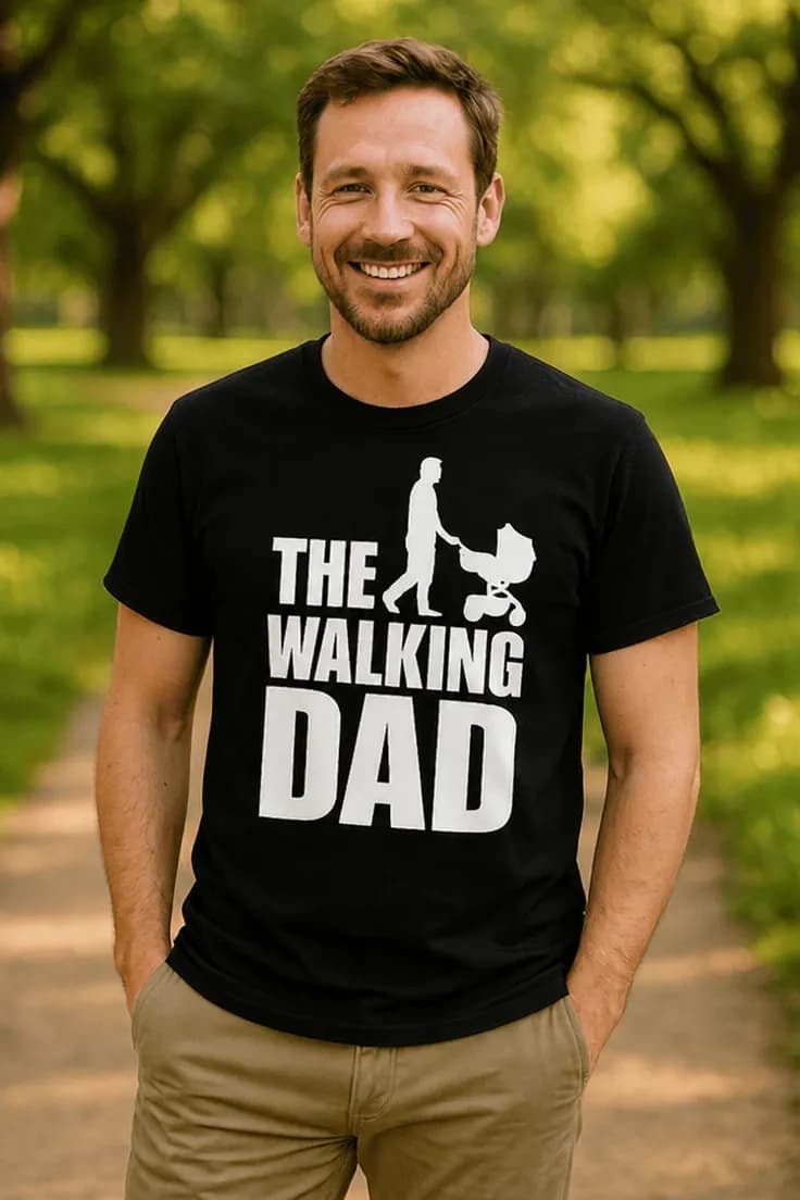 Sjov t-shirt The walking dad | THE WALKING DAD