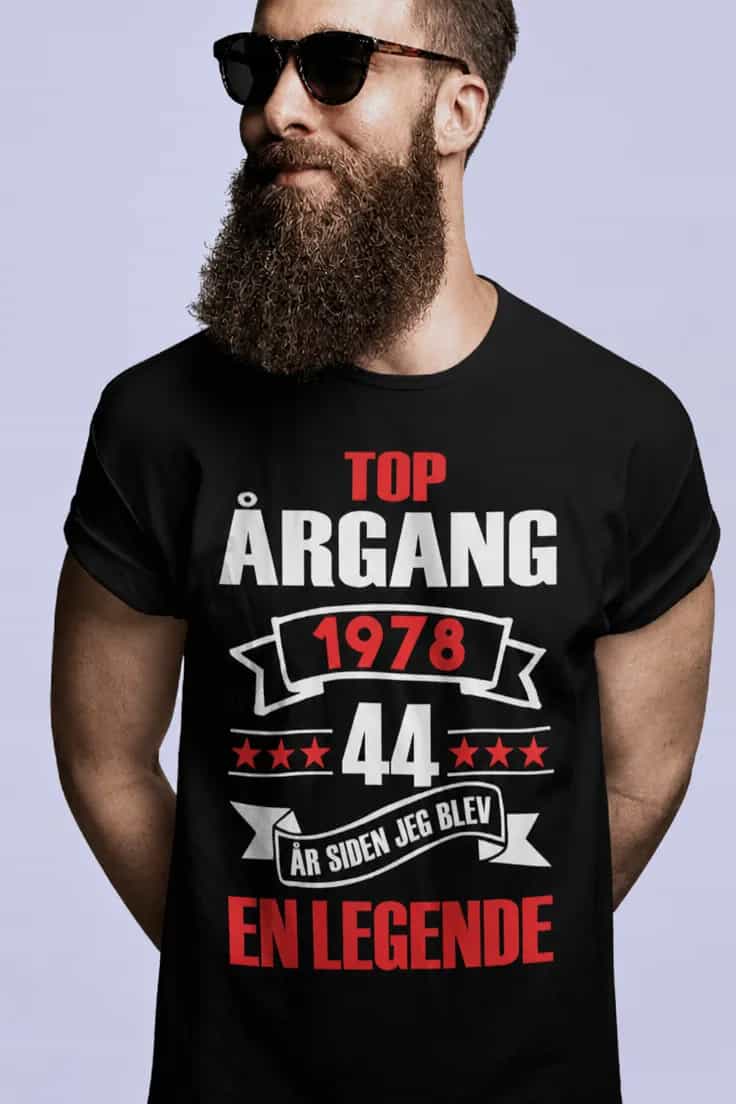 T-shirt Top årgang med ønsket årstal