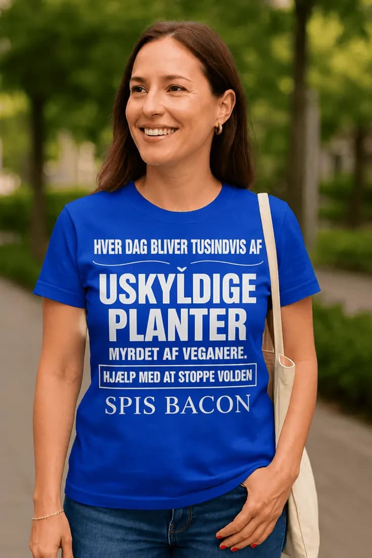 Sjov t-shirt Uskyldige planter og bacon