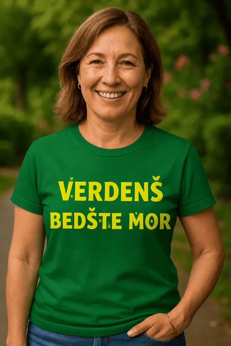 T-shirt Verdens bedste mor med ønsket navn