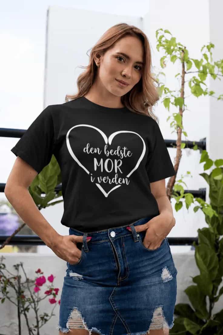 Sjov t-shirt Verdens bedste mor – den bedste MOR