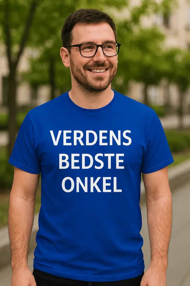 Sjov t-shirt Verdens bedste onkel - VERDENS BEDSTE ONKEL