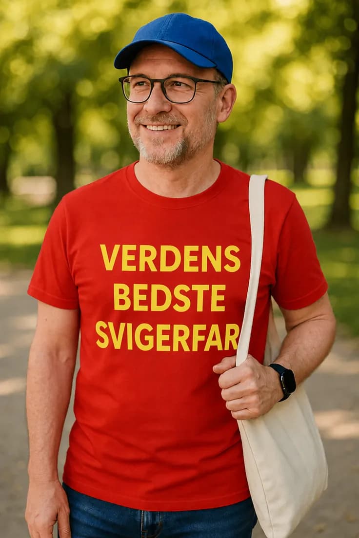 Sjov t-shirt Verdens bedste svigerfar