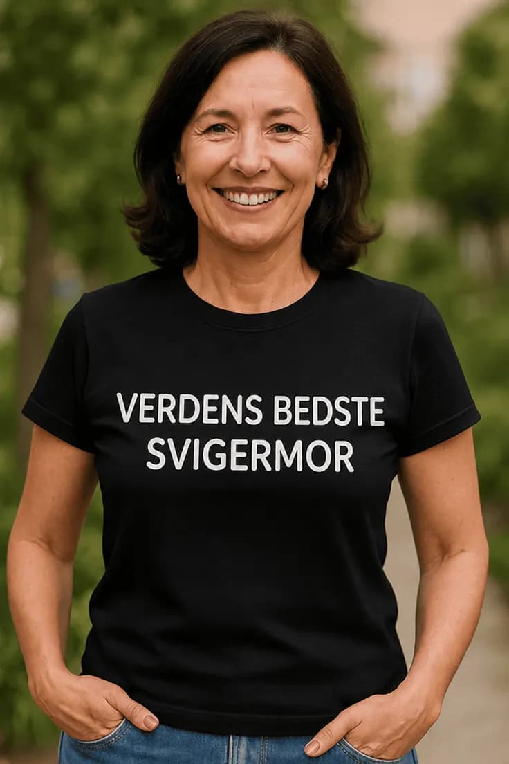 Sjov t-shirt Verdens bedste svigermor