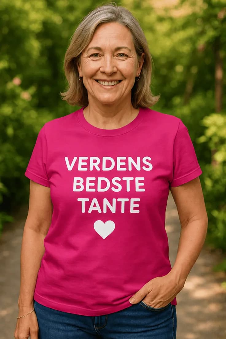 Sjov t-shirt Verdens bedste tante | VERDENS BEDSTE TANTE