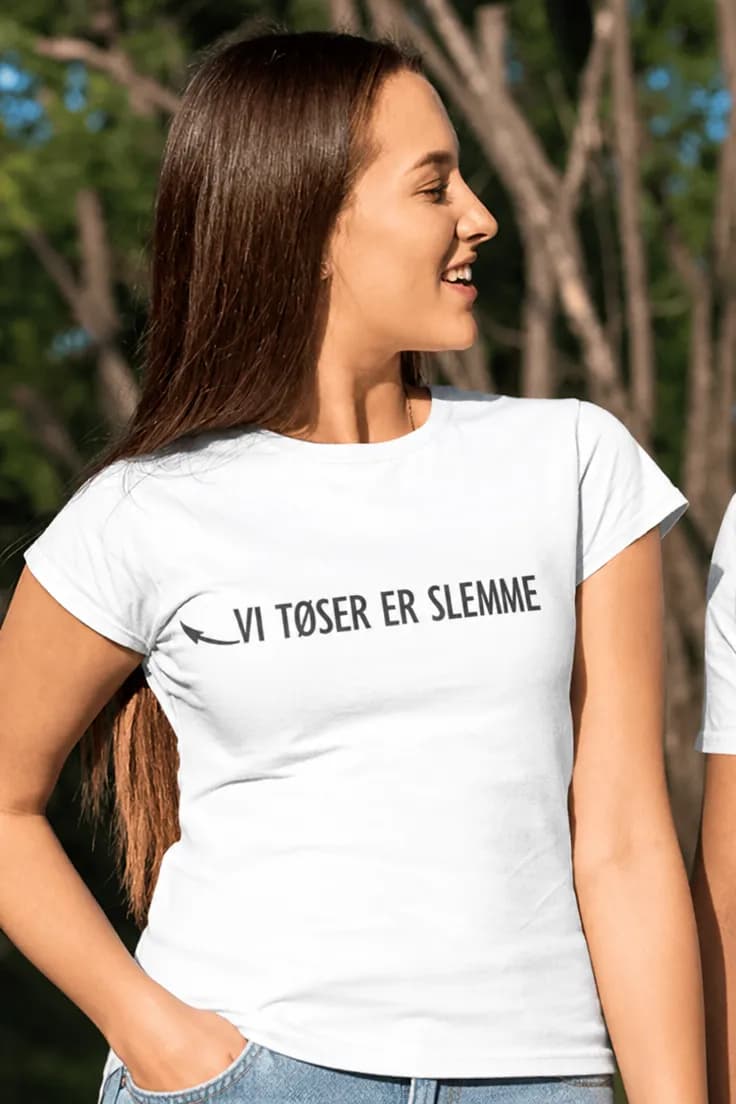 Sjov t-shirt Vi tøser er slemme