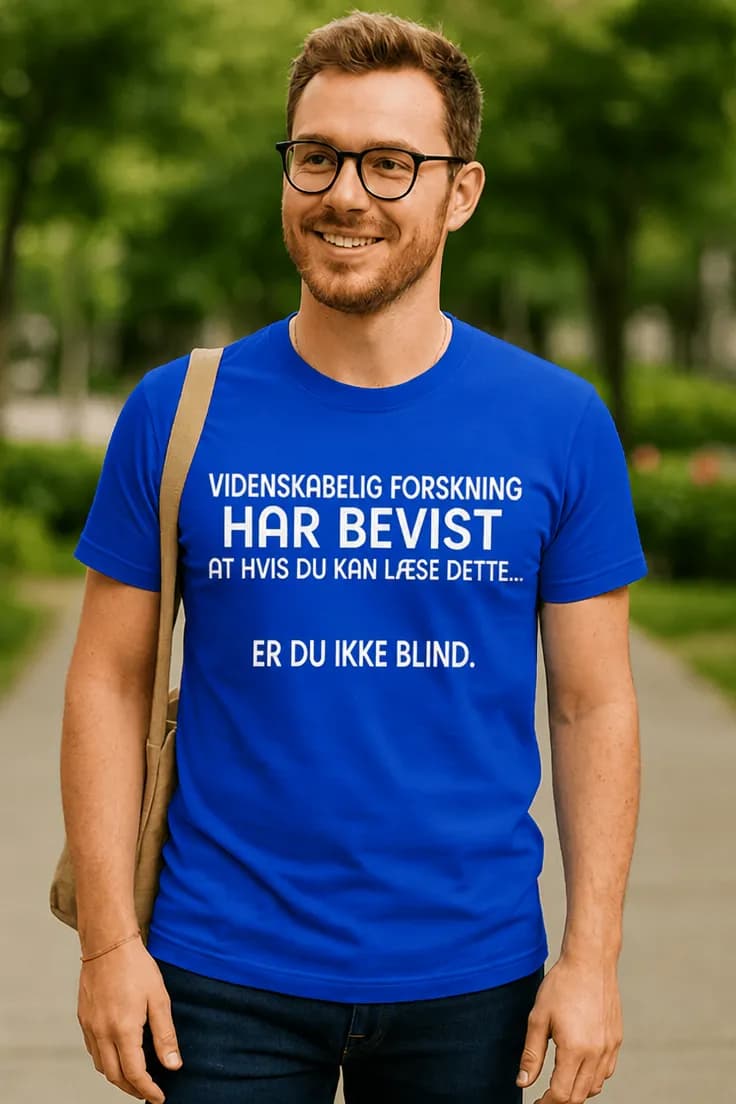 Sjov t-shirt Videnskabelig forskning ikke blind
