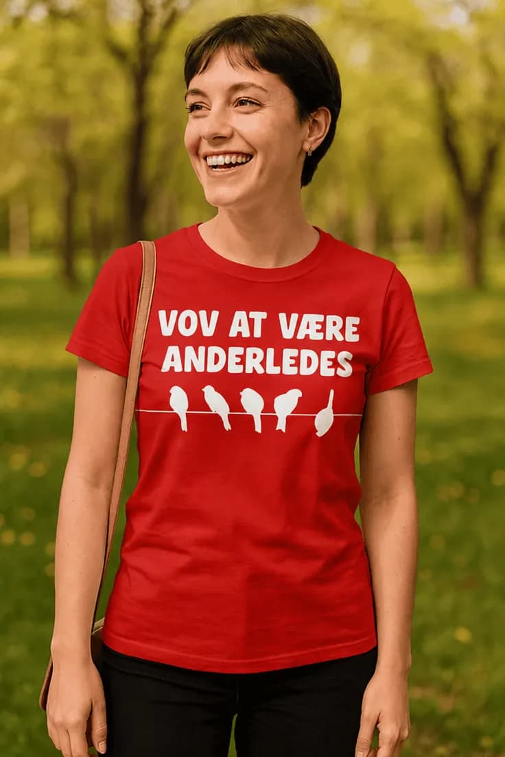 Sjov t-shirt Vov at være anderledes