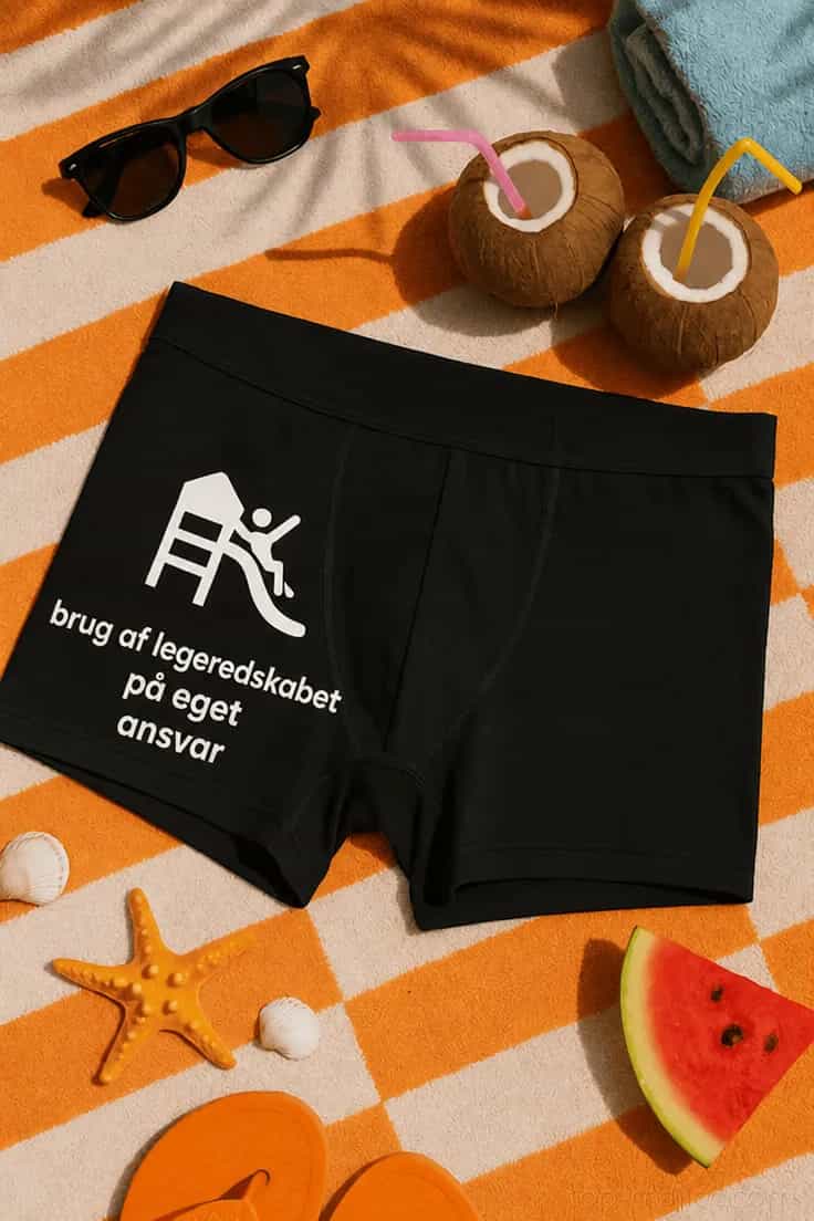 Sjove boksershorts Brug på eget ansvar