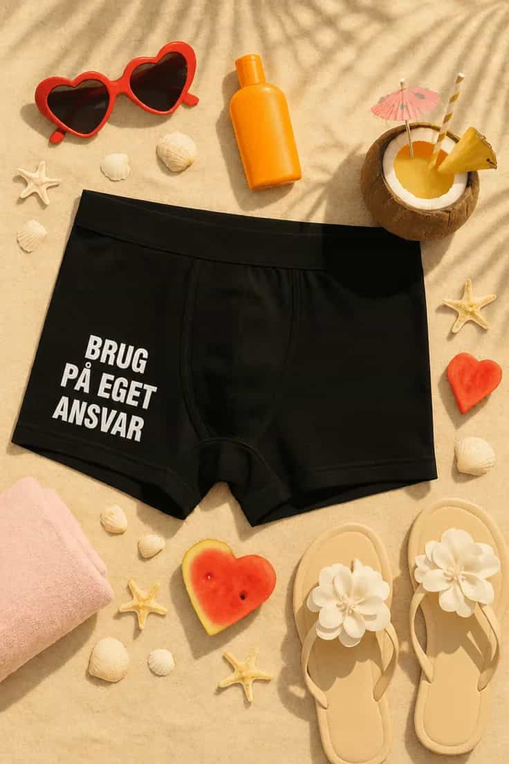 Sjove boksershorts BRUG PÅ EGET ANSVAR