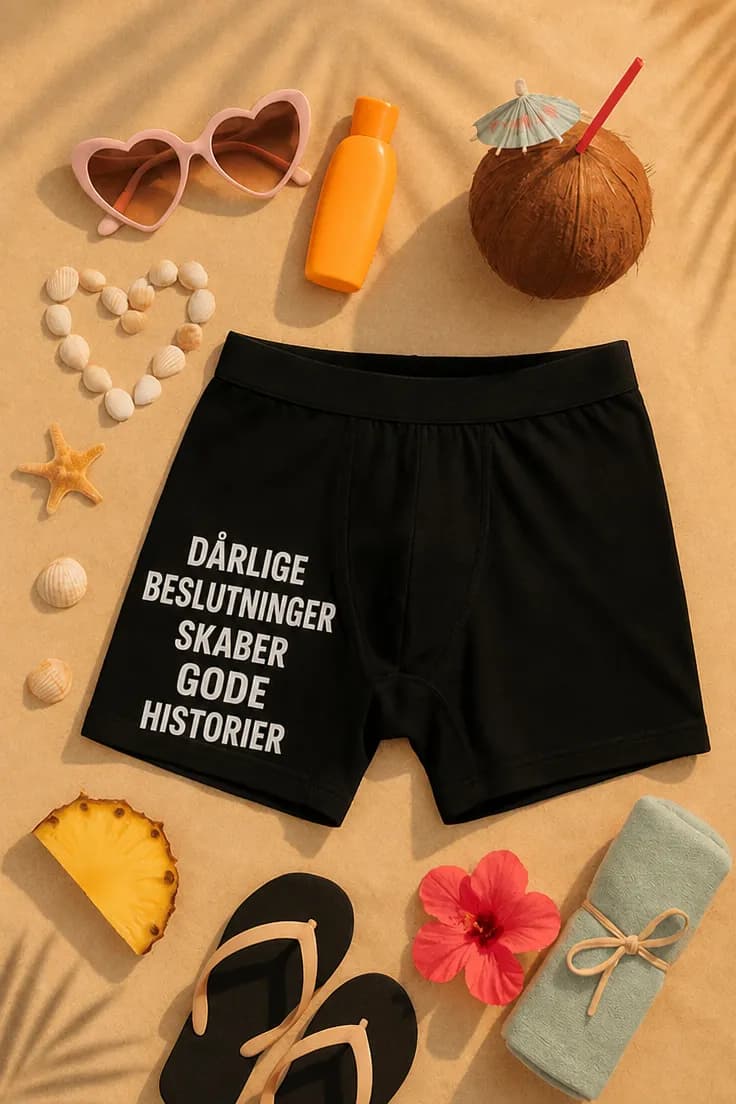 Sjove boksershorts Dårlige beslutninger gode historier