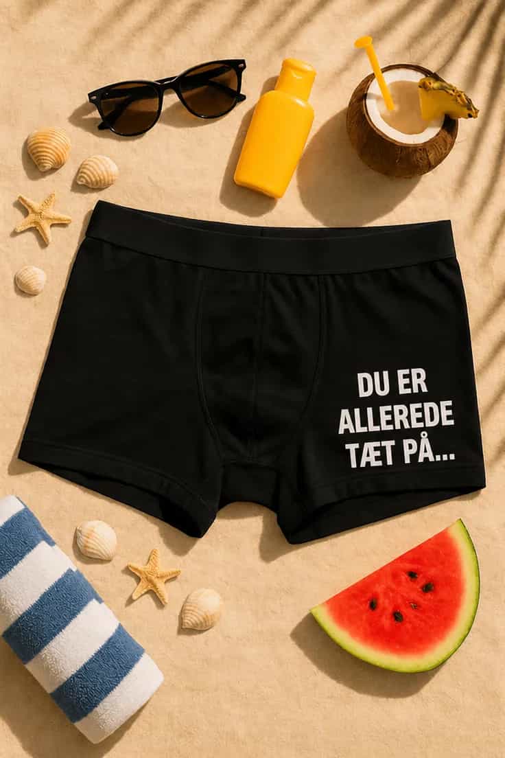 Sjove boksershorts DU ER ALLEREDE TÆT PÅ....