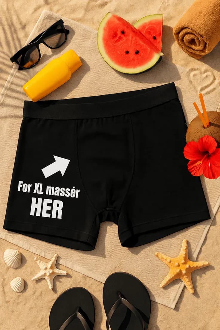 Sjove boksershorts For XL massér HER