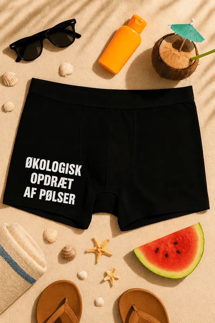 Sjove boksershorts ØKOLOGISK OPDRÆT AF PØLSER