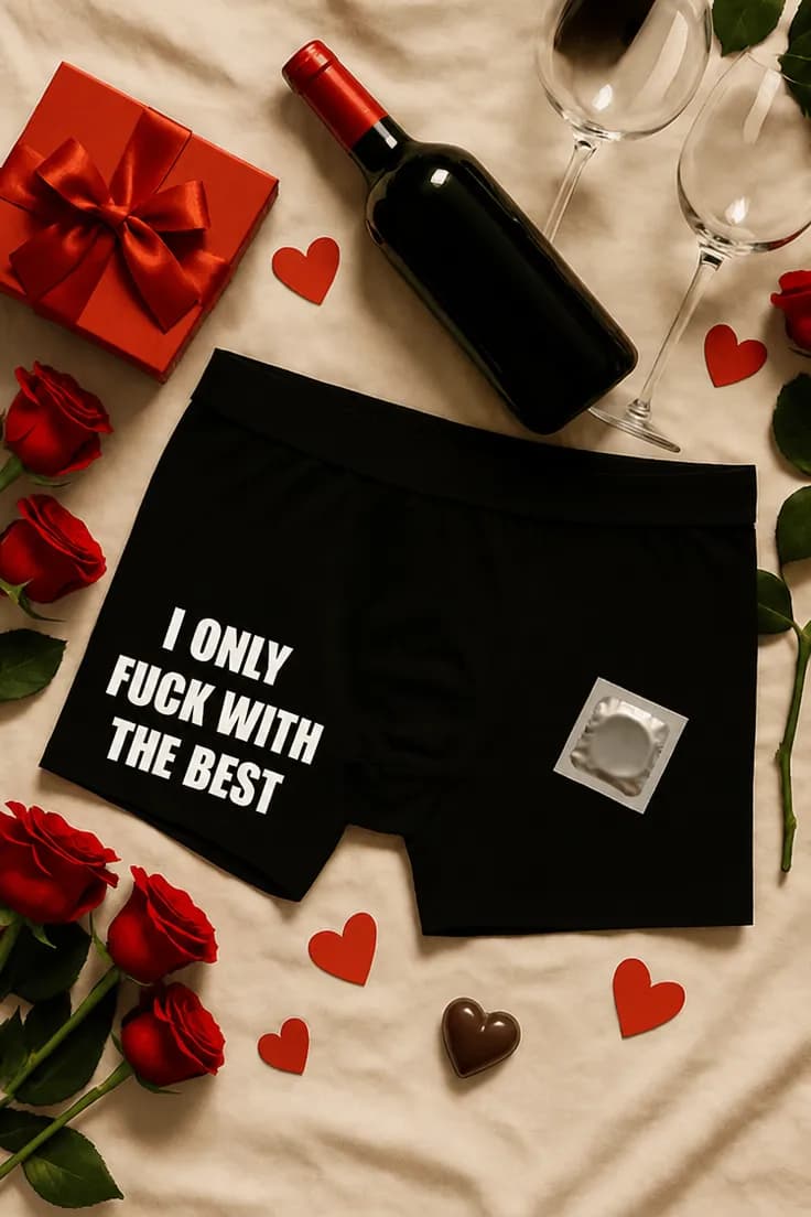 Sjove boksershorts Kun det bedste – I ONLY FUCK