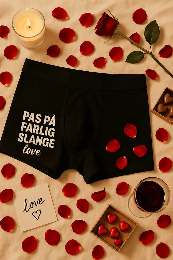 Sjove boksershorts Pas på farlig slange