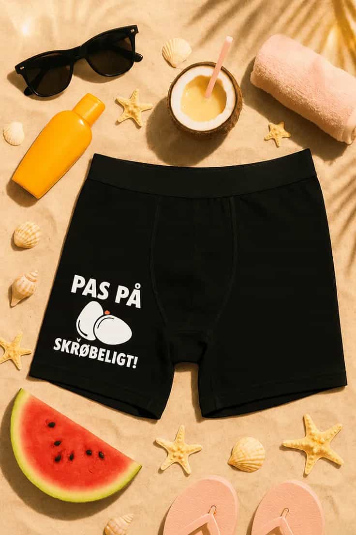 Sjove boksershorts Pas på skrøbeligt | PAS PÅ