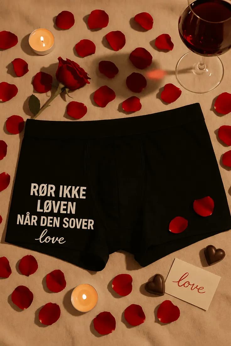 Sjove boksershorts Rør ikke løven – RØR IKKE